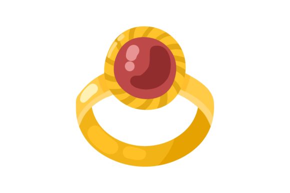 Capturing the Magic of Gold Wedding Ring Cartoon Illustration