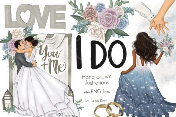 Designing with Heart: The I Do Clipart & Wedding Patterns Collection