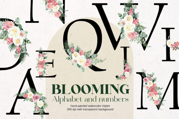 Elegant Florals for Every Letter: A Designer's Dream Set