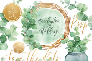 Eucalyptus Wedding Card Clipart: Your Design Toolkit