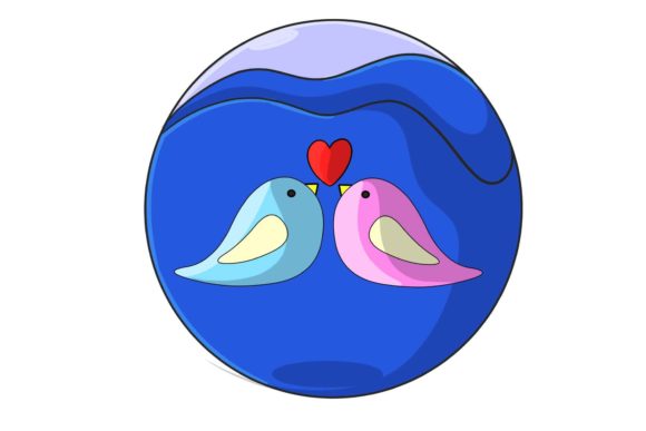 Simple Bird Couple Stickers: Your New Favorite Design Asset